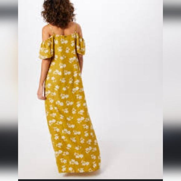 Billabong Citrus Floral Shoulder Sway Button-Front Off-Shoulder Maxi Dress - Picture 3 of 4